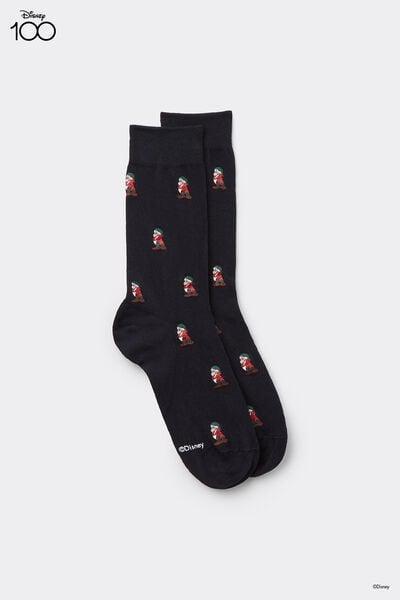Blue Printed Disney Grumpy Short Soft Cotton Socks, , large image number 0