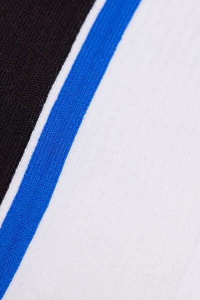 White Short Striped Socks, B601_843J, large image number 2