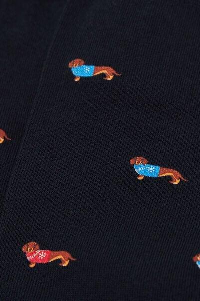 Navy Soft Short Cotton Short Socks, B601_009K, medium