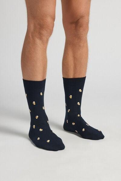 Navy Soft Short Cotton Short Socks, B601_010K, medium