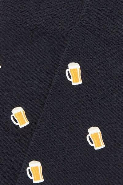 Navy Soft Short Cotton Short Socks, B601_010K, large image number 2