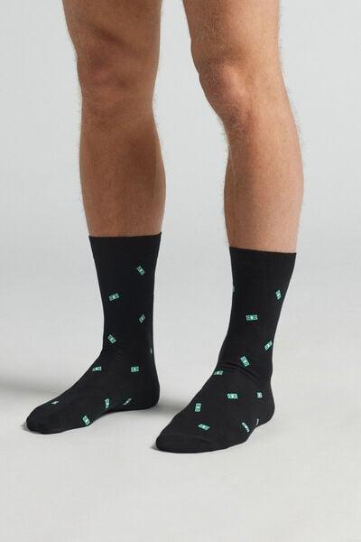 Black Soft Short Cotton Short Socks, B601_017K, medium