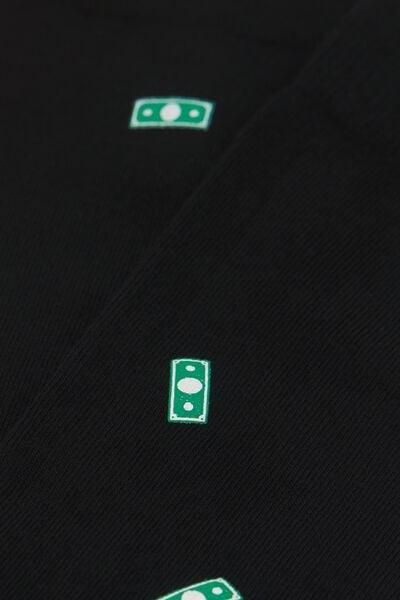 Black Soft Short Cotton Short Socks, B601_017K, medium