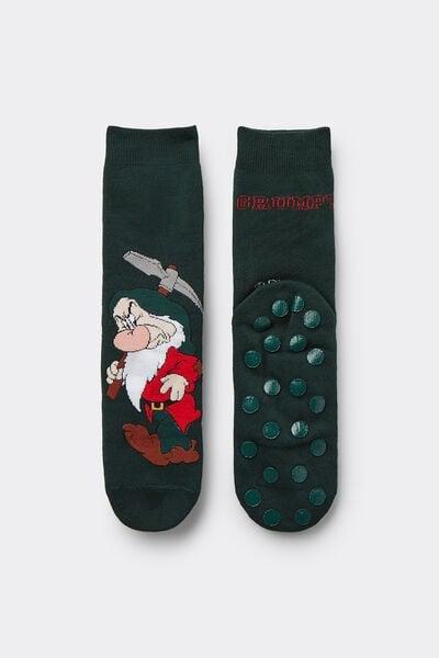 Green Disney Grumpy Print Non-Slip Cotton Socks, B601_004K, large image number 1