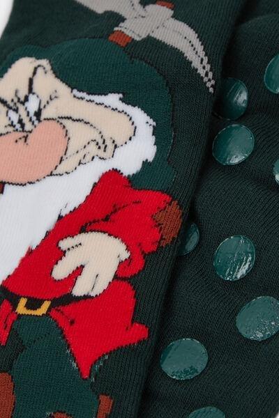Green Disney Grumpy Print Non-Slip Cotton Socks, B601_004K, large image number 2