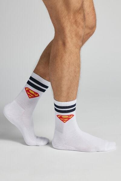 White Graphic Print Sport Socks, B601_842J, large image number 0