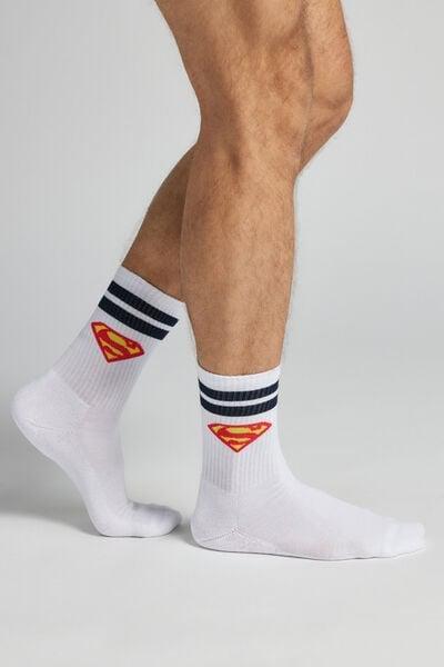 White Short Printed Socks, B601_842J, large image number 1