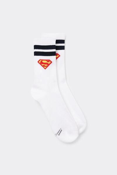White Graphic Print Sport Socks, B601_842J, large image number 1