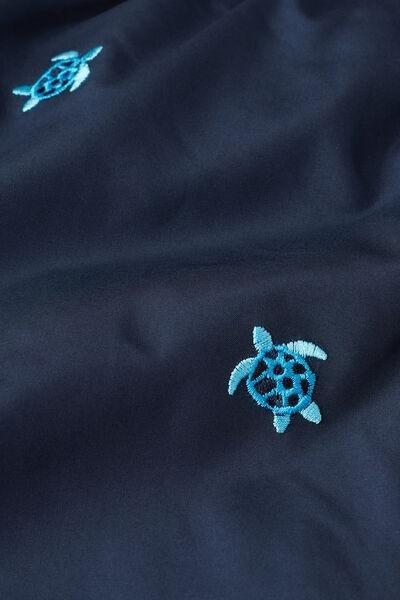 Navy Embroidered Swim Trunks, , large image number 4