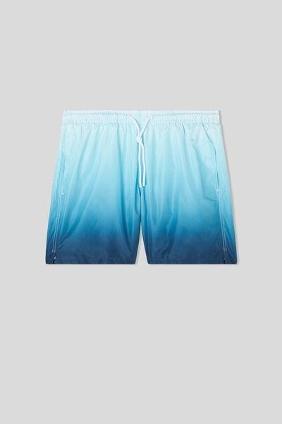 Blue - 633J - Stampa Sfumato  Blu Faded Blue Swim Trunks, , large image number 2