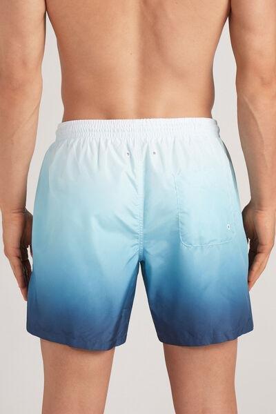 Blue - 633J - Stampa Sfumato  Blu Faded Blue Swim Trunks, , large image number 3