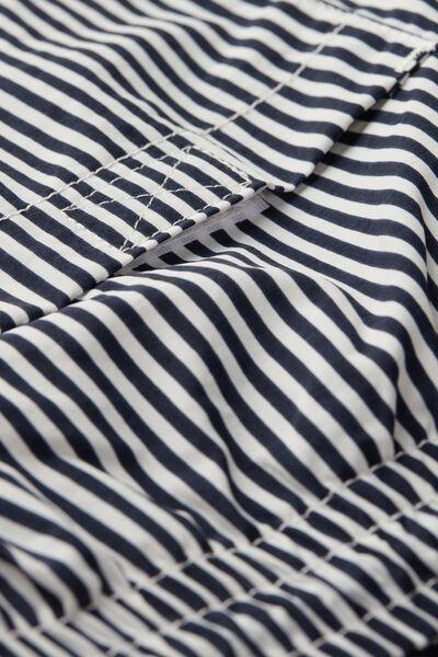Blue - 629J - Stampa Riga Bianco Blu Intenso Blue Striped Swim Trunks, , large image number 4