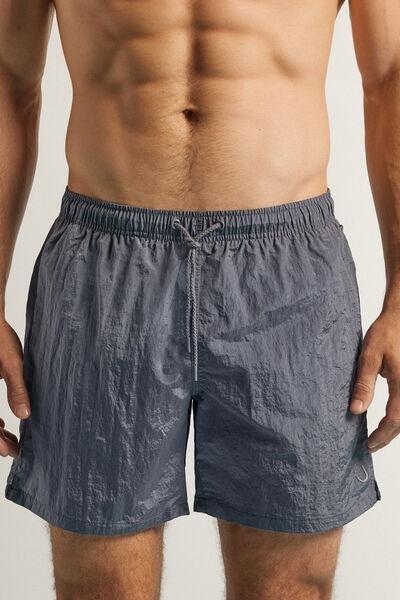 Grey Titanium Shine Swim Shorts, , medium