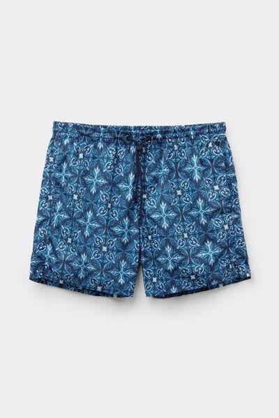Blue Majolica Print Swim Shorts, B601_922J, large image number 2