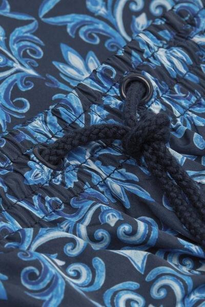 Blue Majolica Print Swim Shorts, B601_922J, large image number 4