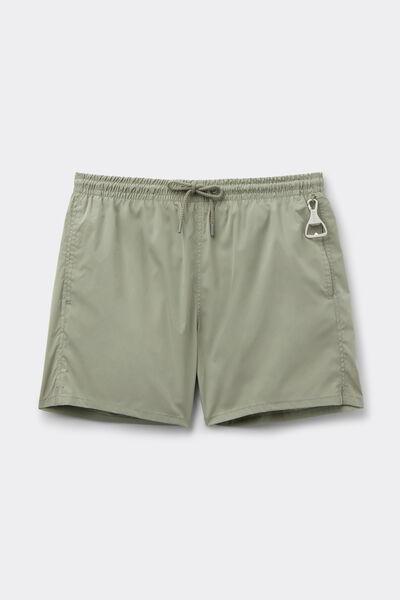 Green Mid-Length Solid-Colour Swim Trunks, B601_180K, large image number 2
