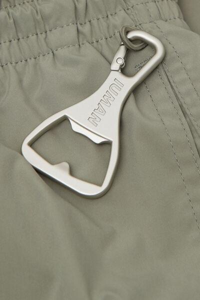 Green Mid-Length Solid-Colour Swim Trunks, B601_180K, large image number 4