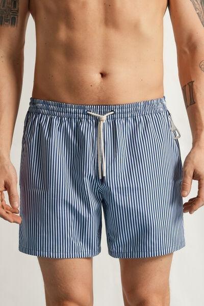 White/Blue Reversible Striped Swim Shorts, B601_213K, large image number 0