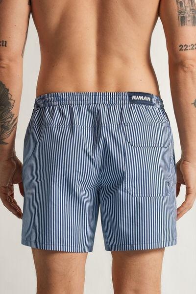 White/Blue Reversible Striped Swim Shorts, B601_213K, large image number 3