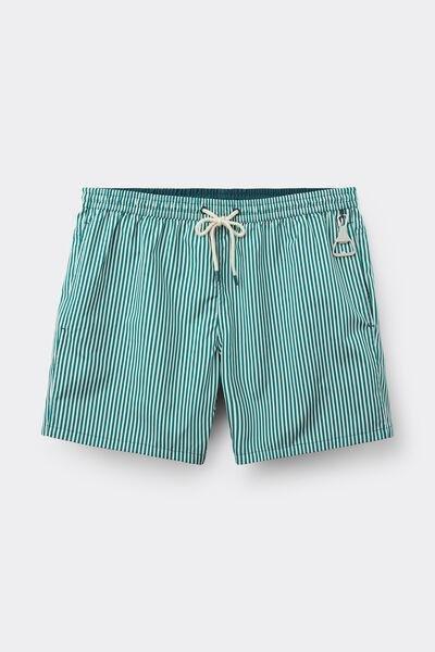 White/Green Reversible Striped Swim Shorts, B601_215K, large image number 2