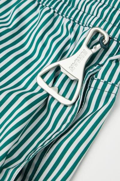 White/Green Reversible Striped Swim Shorts, B601_215K, large image number 4