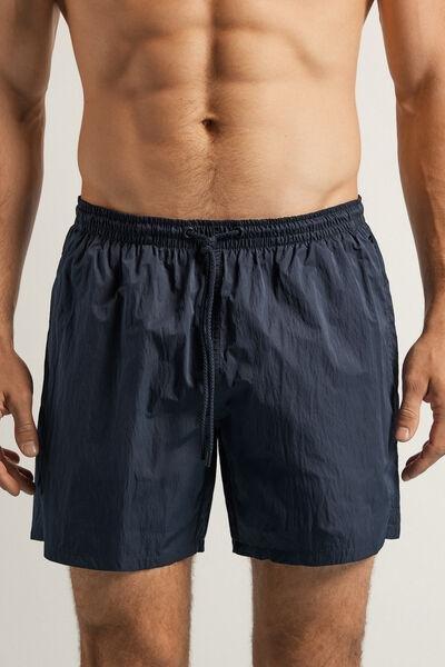 Navy Solid-Colour Swim Shorts, , medium