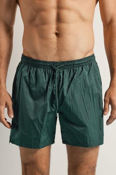 Green Solid-Colour Swim Shorts, , medium