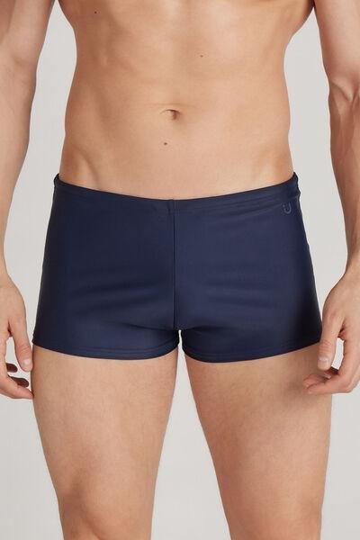 Navy Square-Cut Swim Trunks, , large image number 0