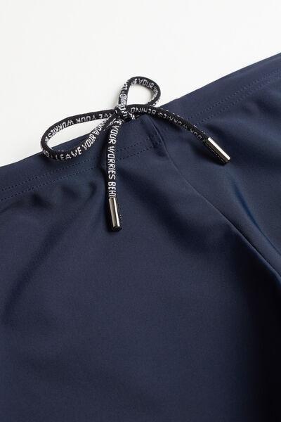 Navy Square-Cut Swim Trunks, Intense Blue, large image number 4