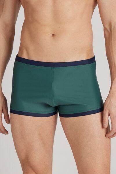 Green Close-Fitting Swim Shorts, B601_4369, large image number 0