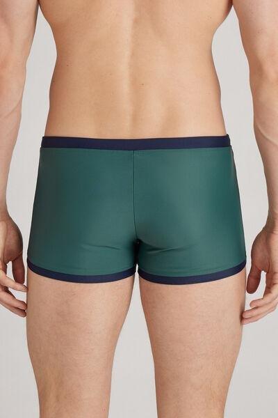Green Close-Fitting Swim Shorts, B601_4369, large image number 3
