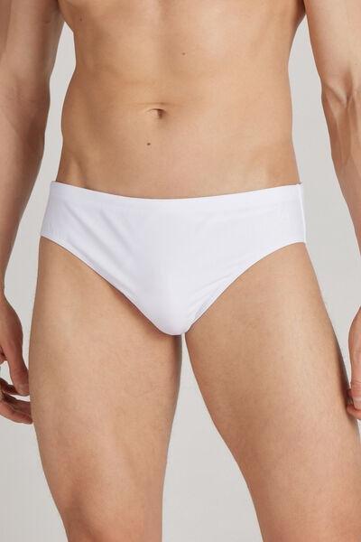White - 001 - White Plain Swim Briefs, White, medium
