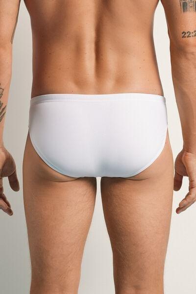 White - 001 - White Plain Swim Briefs, White, large image number 3