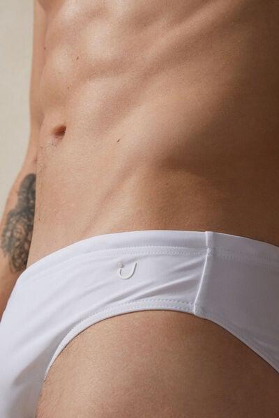 White - 001 - White Plain Swim Briefs, White, large image number 5