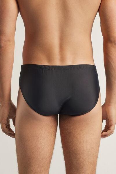 Black - 019 - Black Plain Swim Briefs, Black, large image number 3