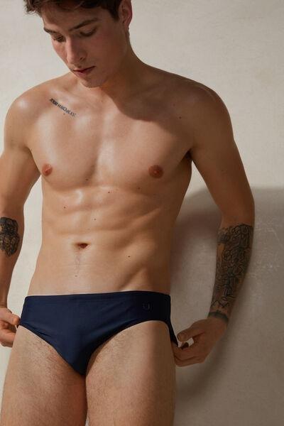 Navy Plain Swim Briefs, , large image number 1
