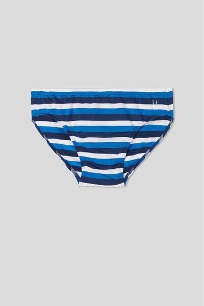 Blue Striped Swim Briefs, B601_615J, medium