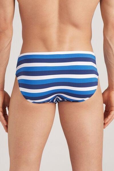 Blue Striped Swim Briefs, B601_615J, large image number 3