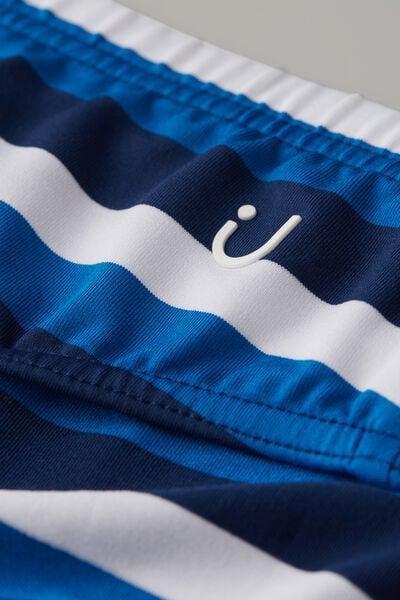 Blue Striped Swim Briefs, B601_615J, large image number 4