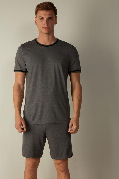 Grey Short Superior Cotton Pyjamas, , large image number 0