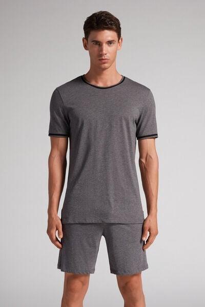 Grey Superior Cotton Pyjama Set, Graphite Grey Blend, medium