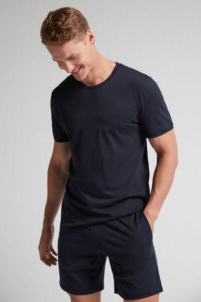 Navy Cropped Pyjama Set, , large image number 1