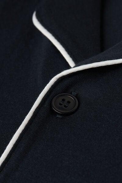 Navy Buttoned Pyjama Set, , large image number 4