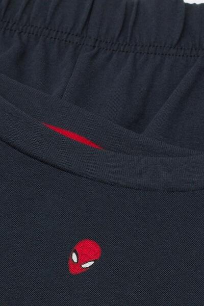 Navy Spider-Man Short Cotton Pyjama Set, Midnight Blue, large image number 4