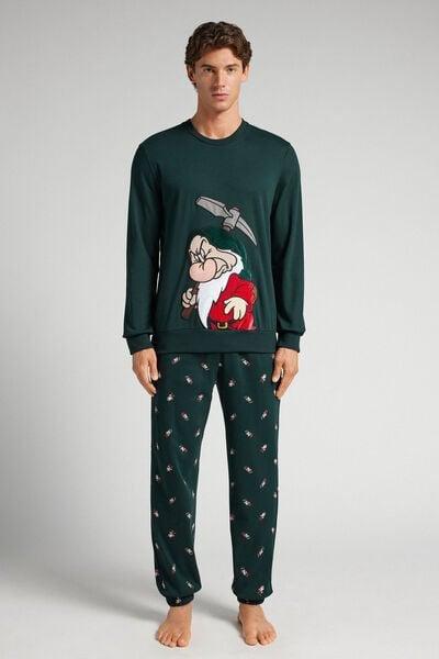 Green Disney Grumpy Print Cotton Pyjama Set, B601_132J, large image number 0