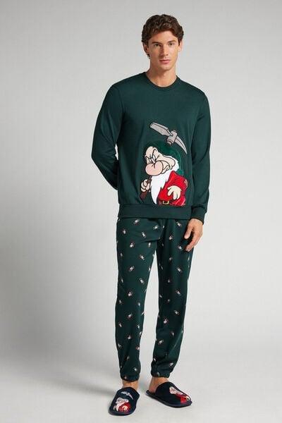 Green Disney Grumpy Print Cotton Pyjama Set, B601_132J, large image number 1