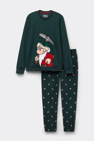 Green Disney Grumpy Print Cotton Pyjama Set, B601_132J, large image number 2