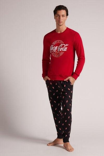 Red - 887 - Rosso Full-Length Cotton Pyjamas with Coca-Colaآ® Logo, B601_887, large image number 1