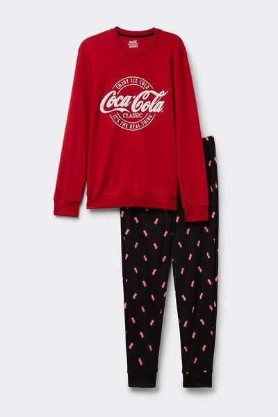 Red - 887 - Rosso Full-Length Cotton Pyjamas with Coca-Colaآ® Logo, B601_887, medium