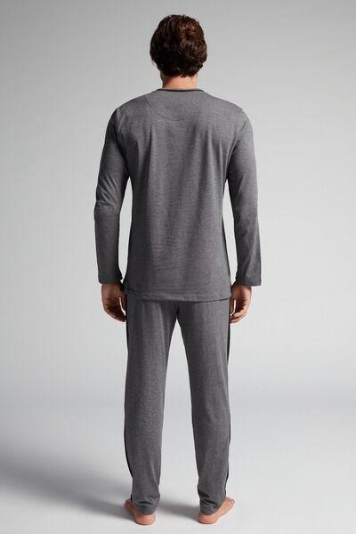 Intimissimi UOMO - Grey Long Superior Cotton Pyjamas